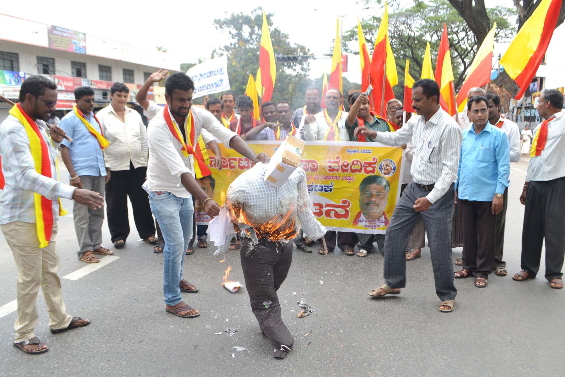 ವಿವಿಧ ಬೇಡಿಕೆಗೆ ಆಗ್ರಹಿಸಿ ಮಂಡ್ಯದಲ್ಲಿ ಸರಣಿ ಪ್ರತಿಭಟನೆ